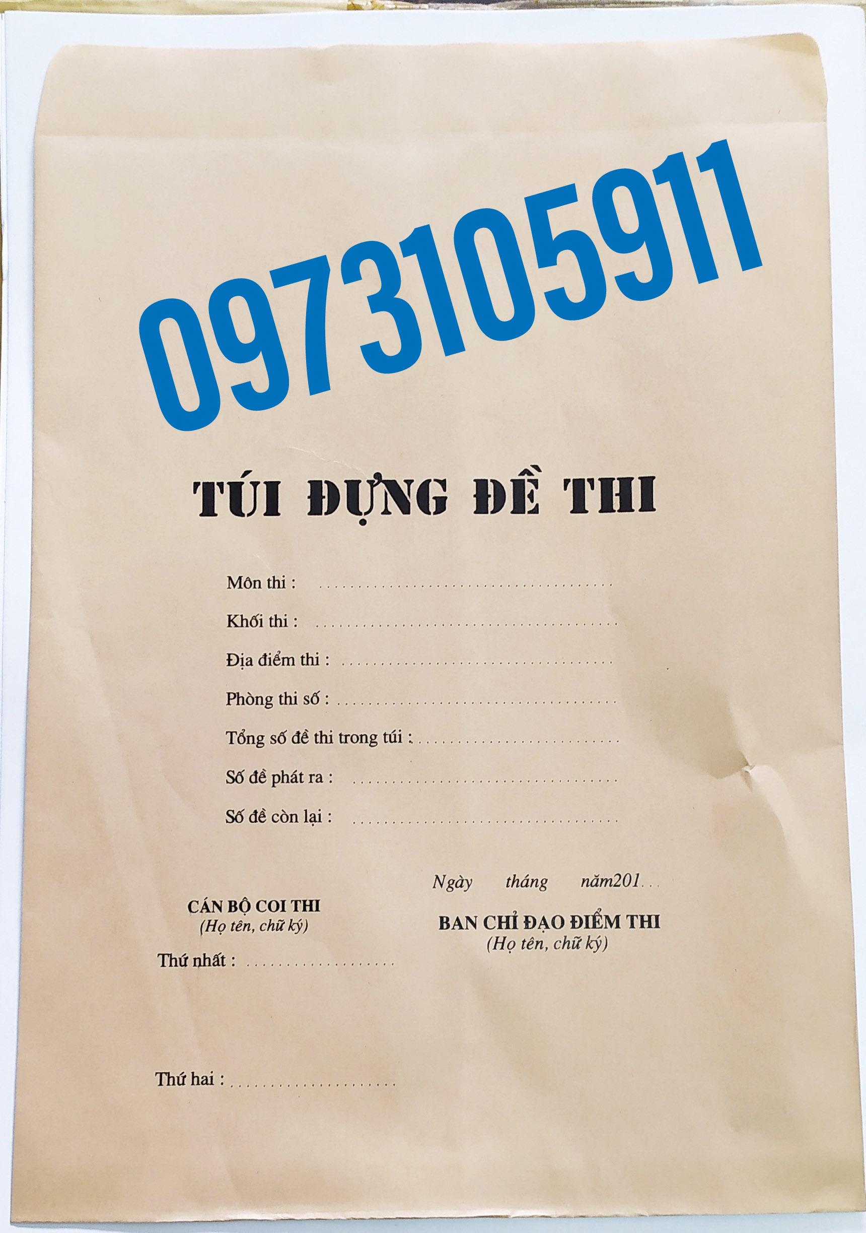 Combo 100 túi đựng đề thi (túi đựng đề thi)