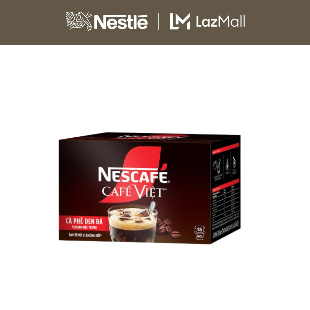 [Nationwide Freeship] Nescafé Café Vietnamese Instant Black Coffee Box (16g X 15 Packs)