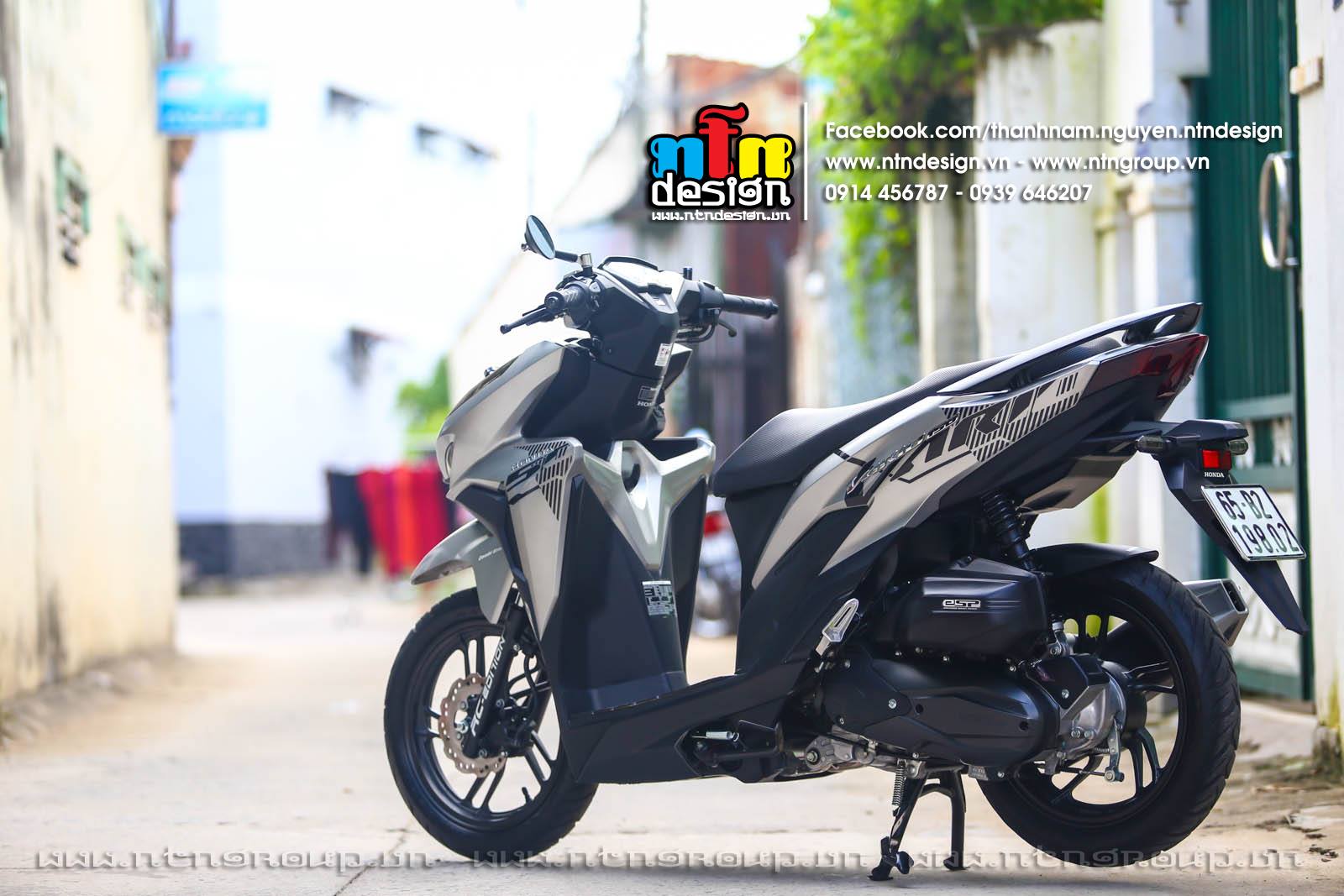 Tem rời dán xe vario đời mới mẫu đen bạc cực chất, hàng 3 lớp chất lượng cao