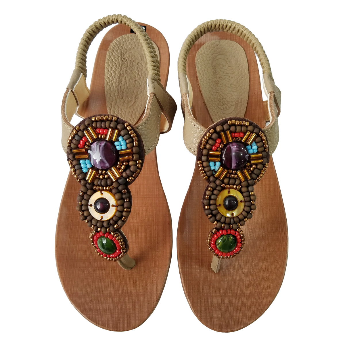 Giày Sandal Nữ Xỏ Ngón BIGBEN Da Bò Cao Cấp SDX142
