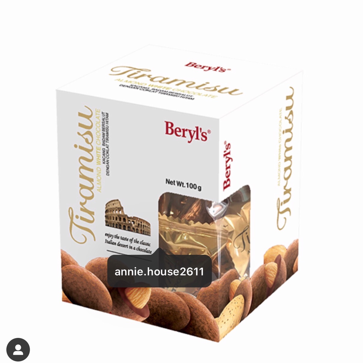Tiramisu Socola Và Hạnh Nhân Beryl's 100g