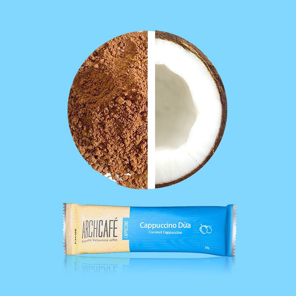 Cappuccino Dừa - Archcafe- Dạng túi 50 Gói*20G