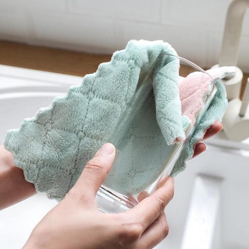 Combo 10 Khăn Lau Ly Chén Bát Đa Dụng Siêu Thấm Hút Sợi Vải - Khăn Lau Tay Lau Bếp Mềm Mại