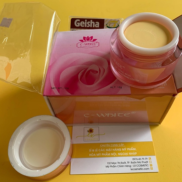 kem c white mụn trắng da chống nắng 12g