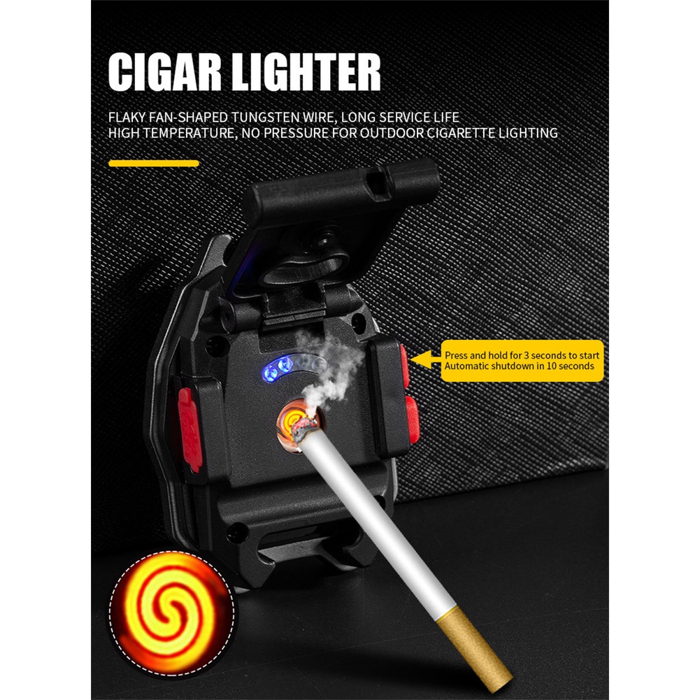 Đèn pin móc khoá kiêm bật lửa khò 5in1 siêu xịn