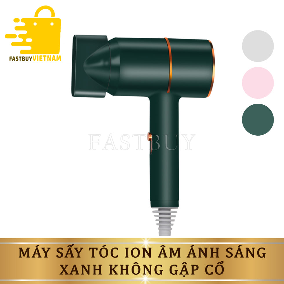 Máy sấy tóc mini ion âm ánh sáng xanh không gấp gọn tạo kiểu tóc chuyên nghiệp nông suất lớn