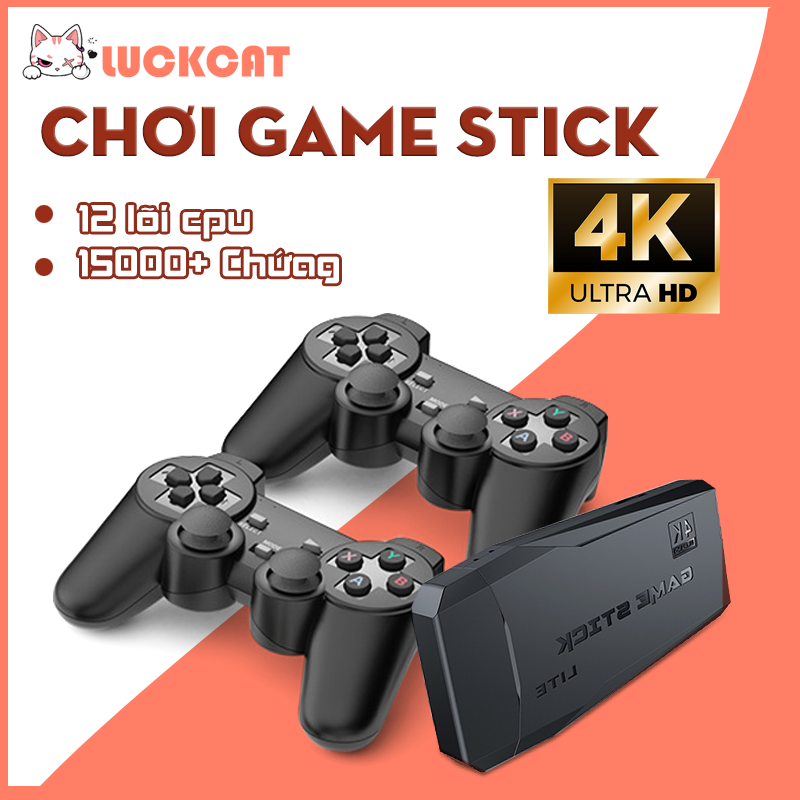 Máy chơi game stick game stick 4k mới, 15000+ game psp, ps1, 3d,... máy chơi game cầm tay 4 nút giá rẻ