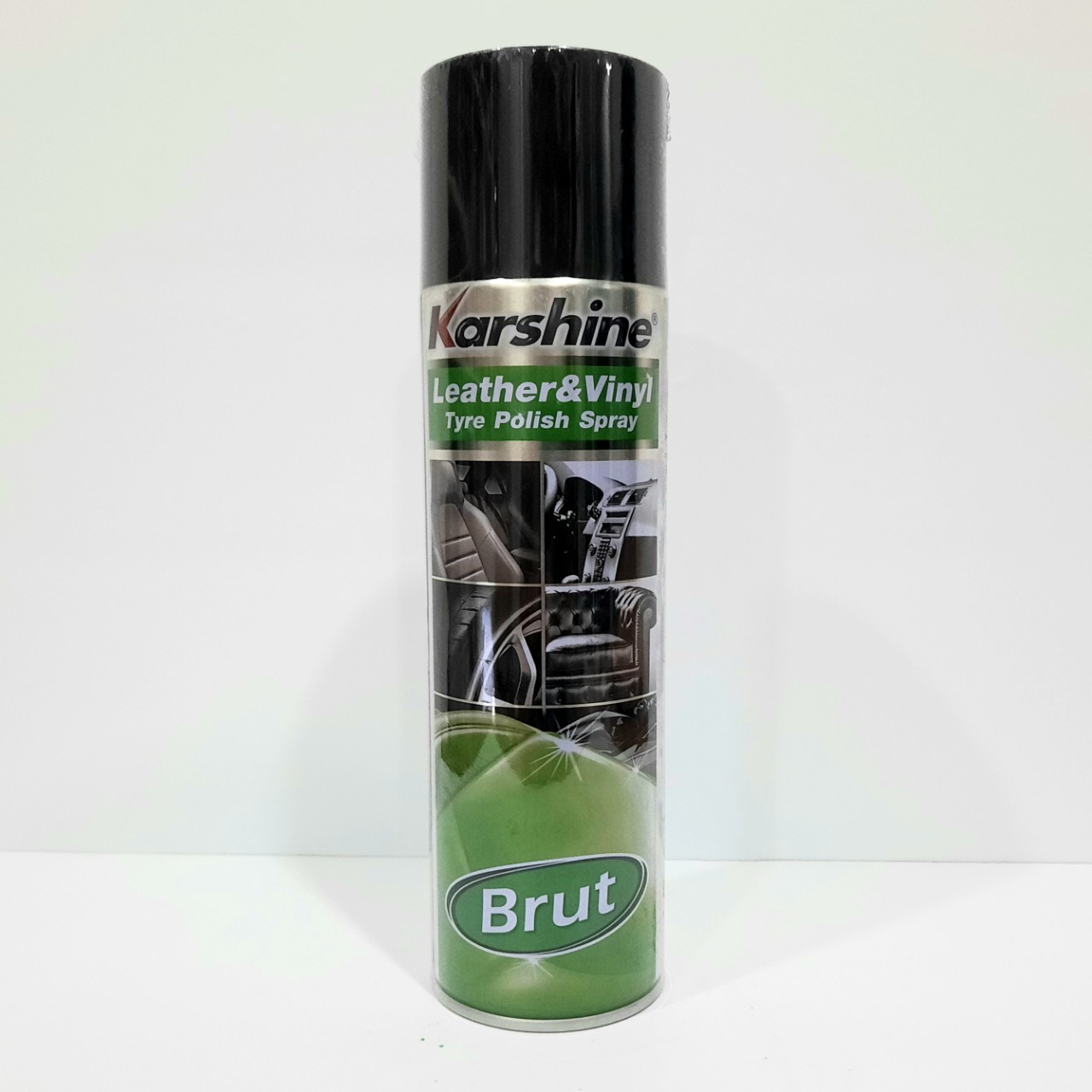 [chai xịt đánh bóng da, gỗ hương BRUT] Karshine leather vinyl 500ml