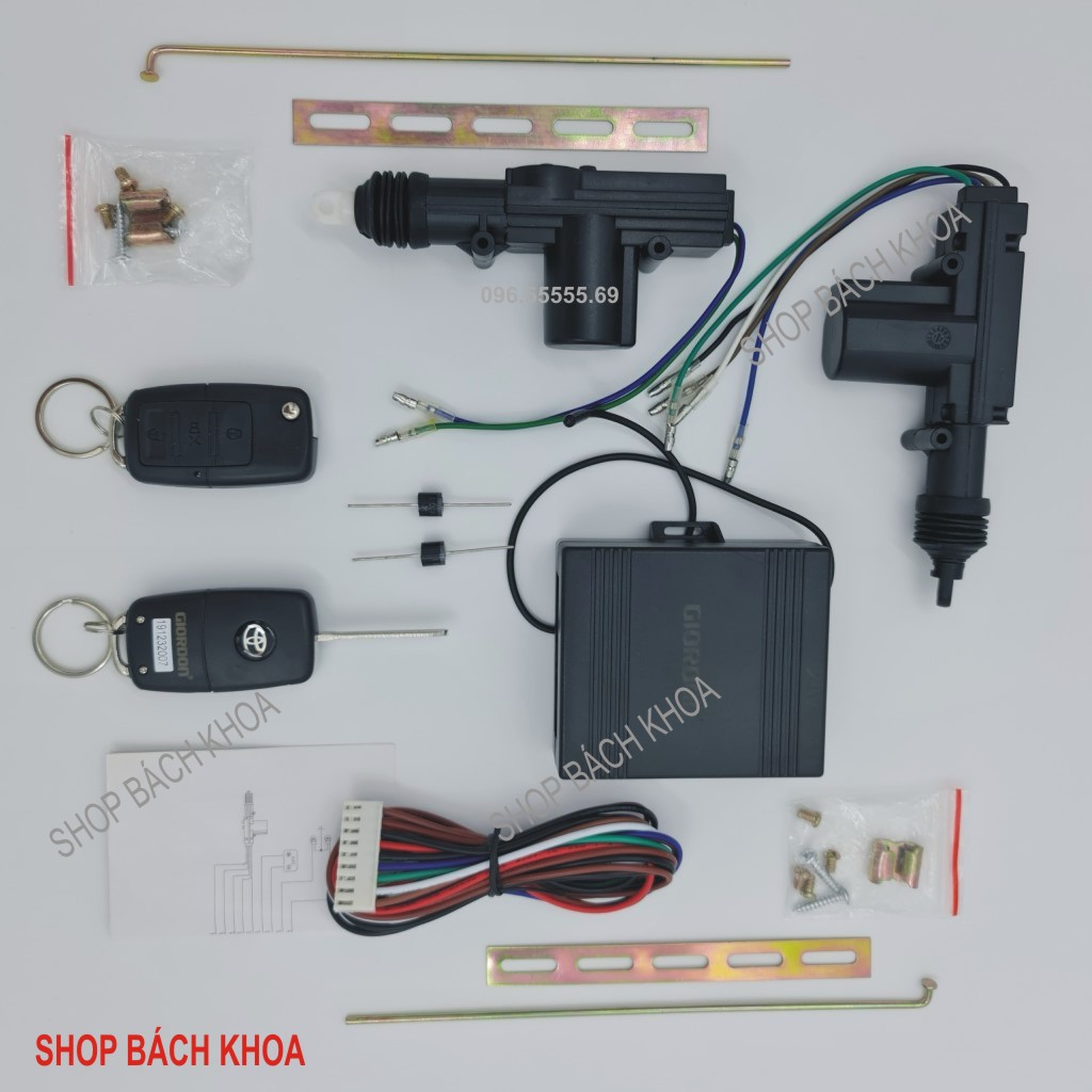 [Tặng đi ốt+ 2 chốt cửa ô tô] Bộ khóa cửa ô tô có điều khiển từ xa G2170, dùng cho xe ô tô tải, ô tô đầu kéo 24V. Hàng chính hãng GIORDON