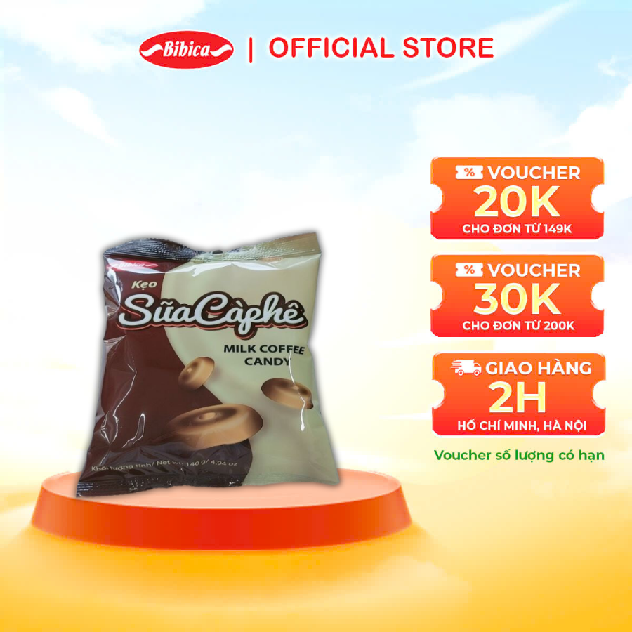 Combo 3 Kẹo Cứng Sữa Cà Phê Bibica 140g