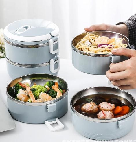 [HCM]Hộp Đựng Cà Men 4 Tầng Lõi Inox Bằng Lúa Mạch