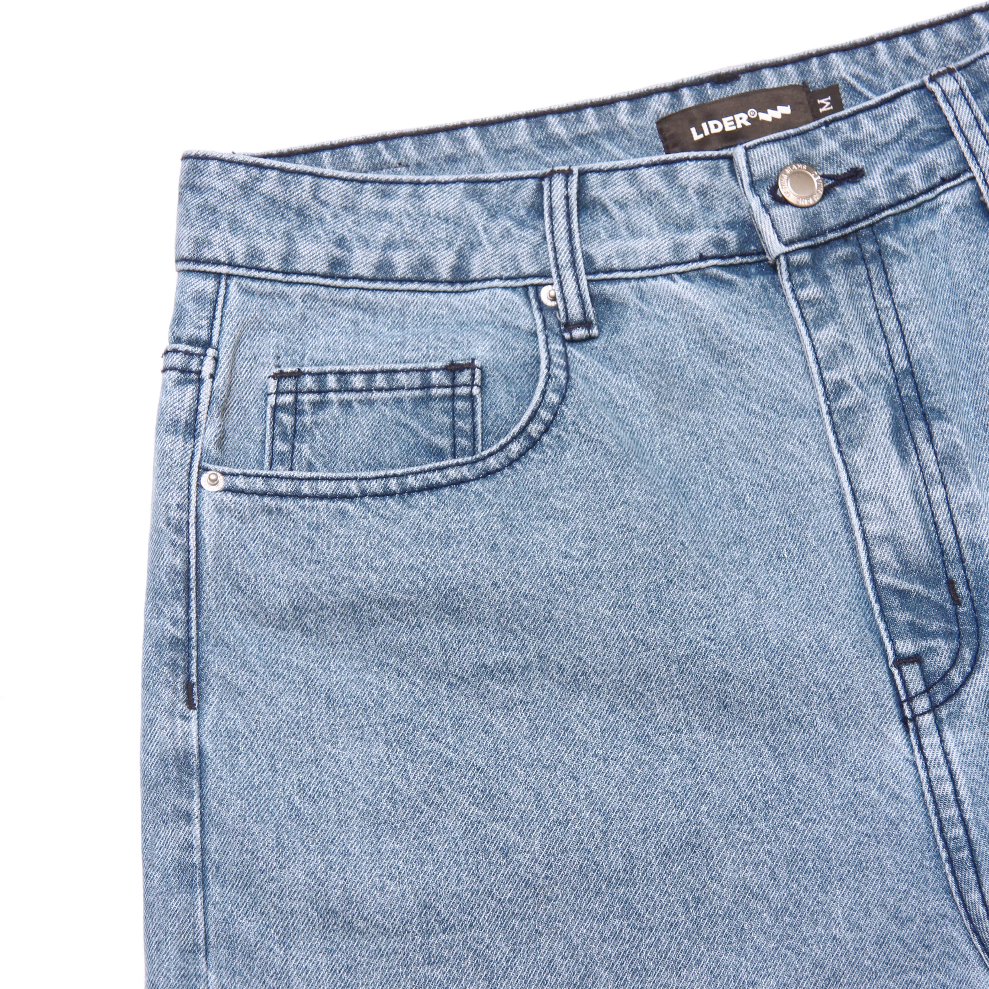QUẦN JEANS CUSTOM CHARLIE RIPPED LOW-RISE JEANS - Light Blue