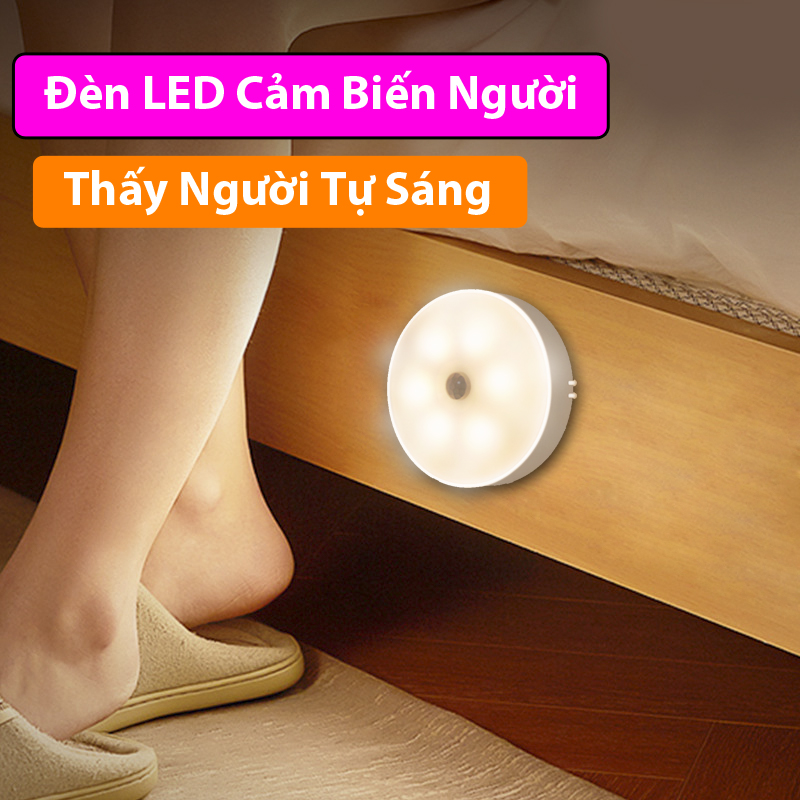 Đèn Cảm Biến Có Người Tự Sáng, Gắn tủ quần áo, cầu thang lối đi, nhà vệ sinh