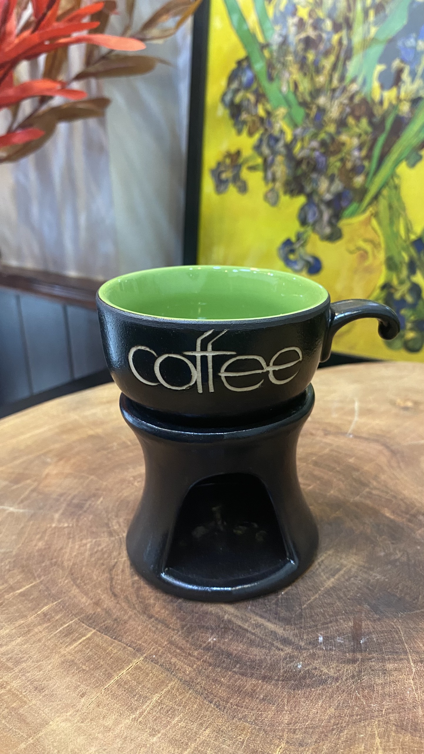 Bộ coffee thấp chân đốt nến - Gốm sứ Bát Tràng/ Ly coffee