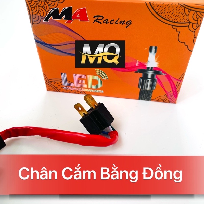 ĐÈN PHA LED CYT 3 TIM MA RACING LED H4 M5 ĐÈN PHA LED XE MÁY (GIÁ 1 BÓNG)