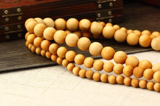 Hạt gỗ tùng bách làm đồ handmade DIY - MH486