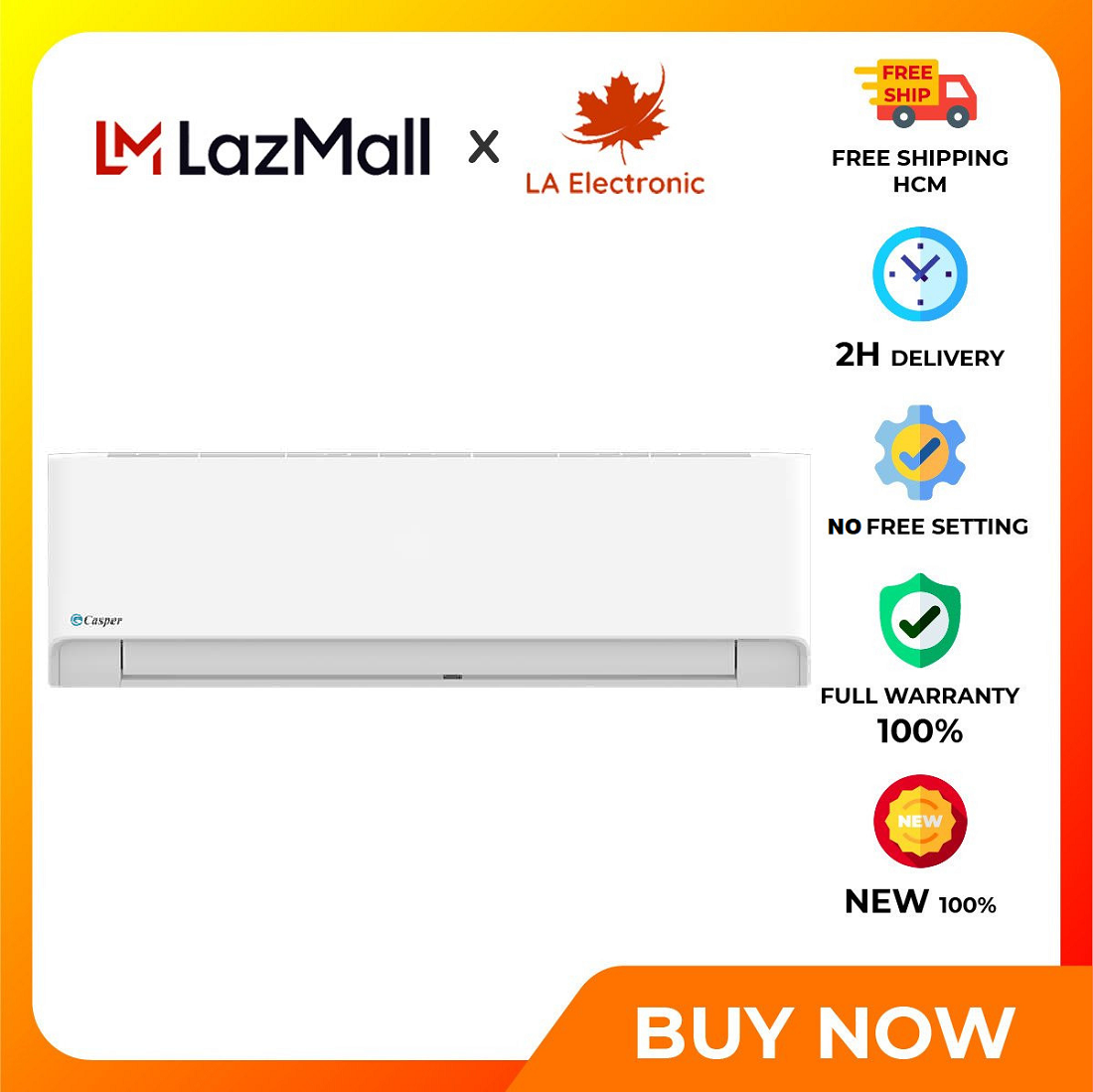 Máy lạnh Casper 2.5 HP LC-24FS32 - Miễn phí vận chuyển HCM