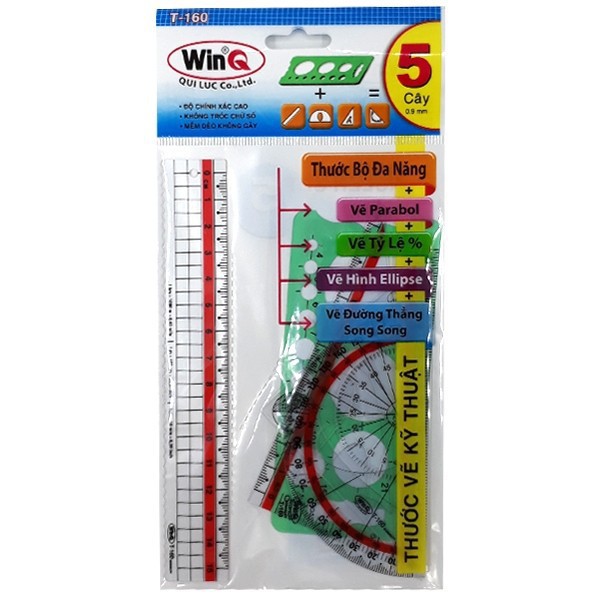 Thước Bộ 5 Món WinQ T160 Tiện Dụng