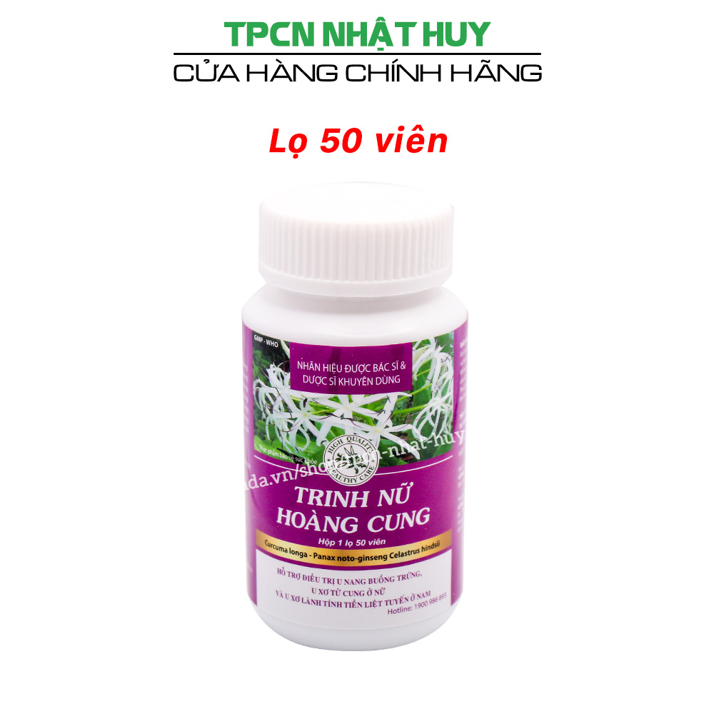 Viên uống Trinh Nữ Hoàng Cung thảo dược Tam thất, Xạ đen hỗ trợ hạn chế phát triển u xơ tử cung - Lọ 50 viên