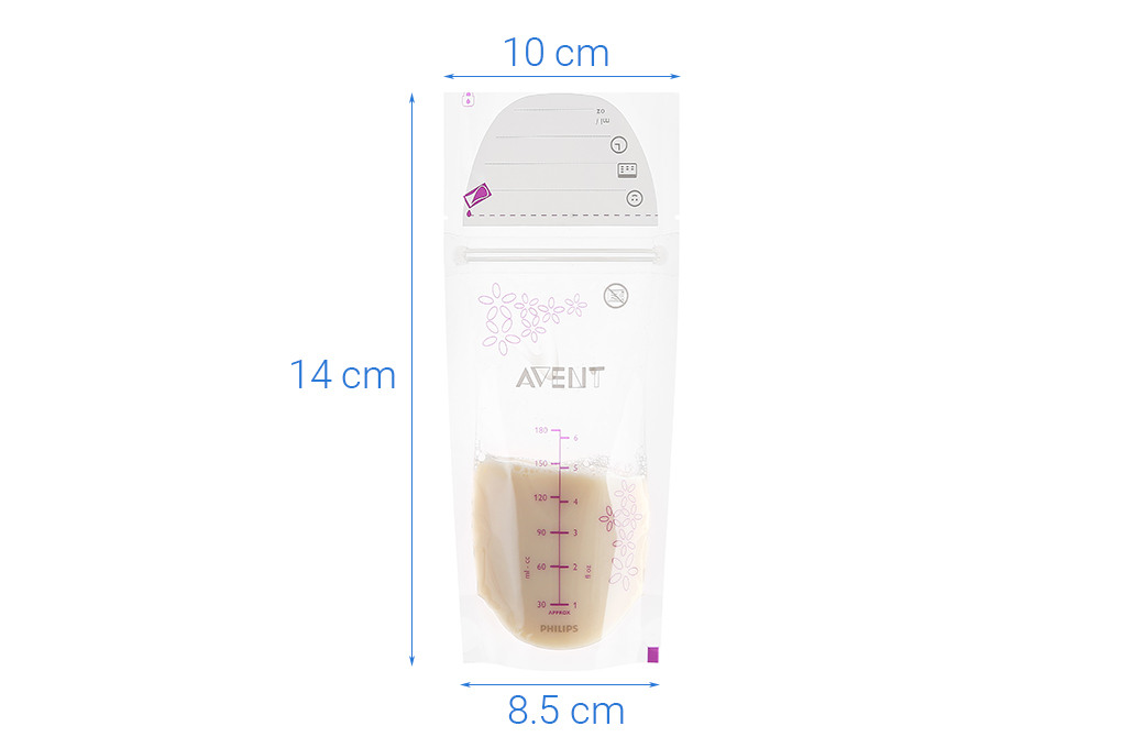 (Hỏa Tốc HCM) Túi trữ sữa PHILIPS AVENT 25 túi/hộp -180ml (SCF603/25)