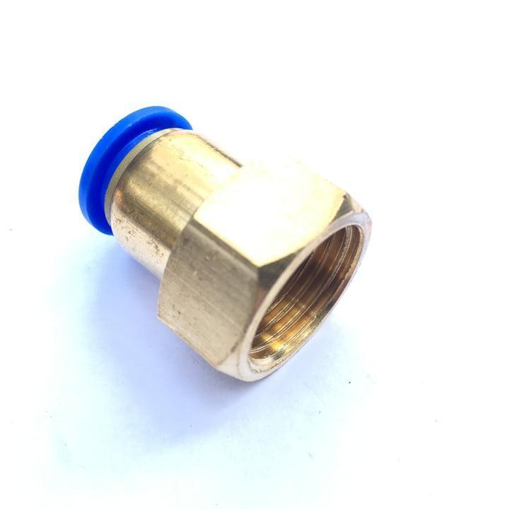 Đầu nối đồng ren trong 17mm nối ống phun sương 10mm.