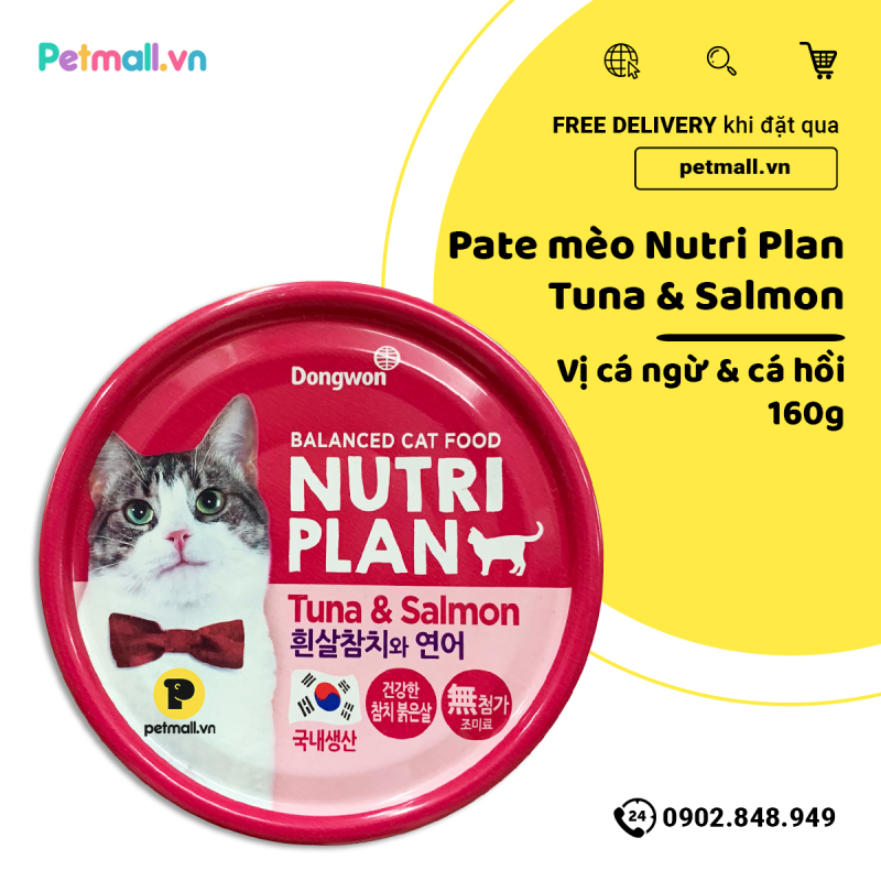 Pate mèo Nutri Plan Tuna & Salmon 160g