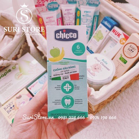 Kem đánh răng Chicco hương dâu 12M+