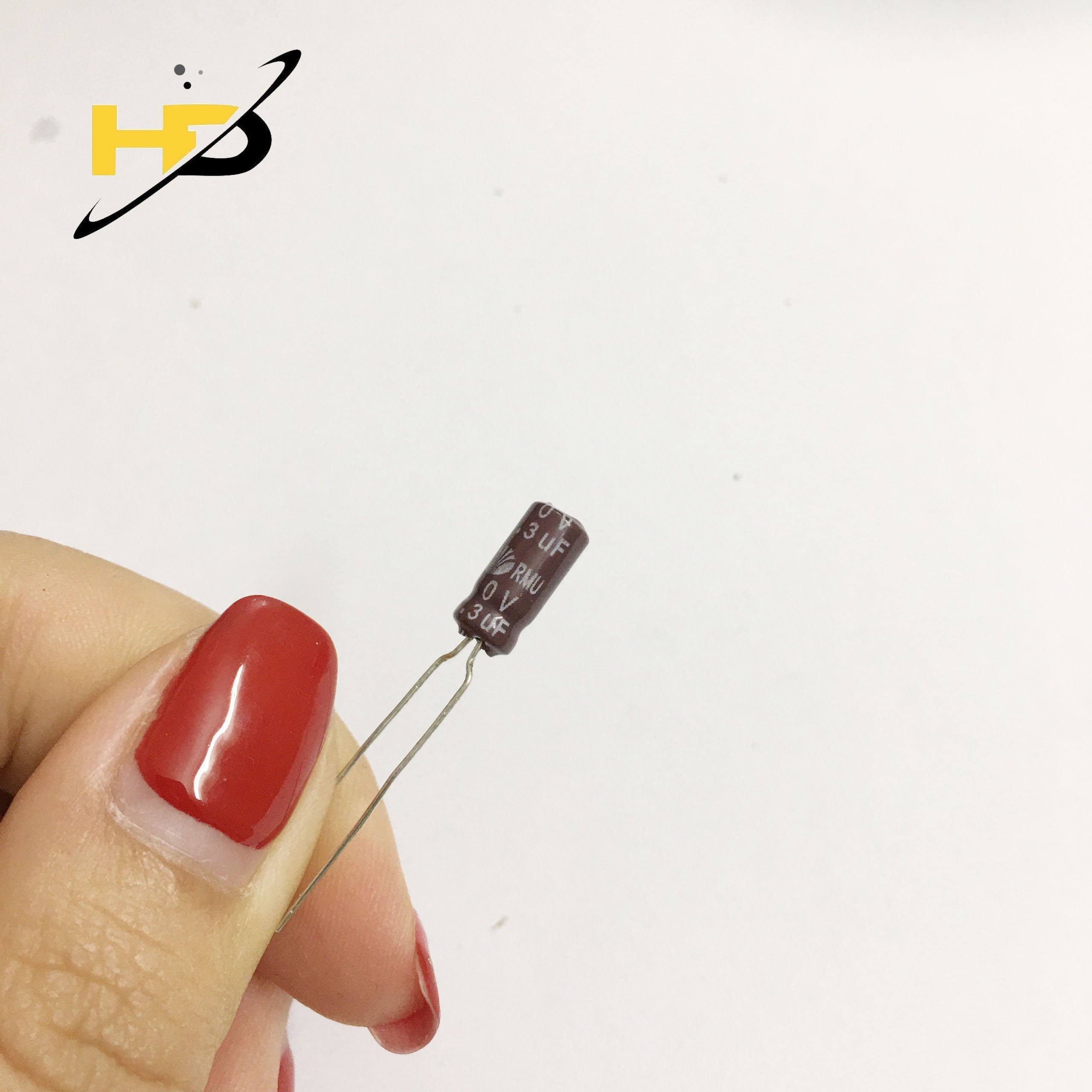 Linh Kiện Điện Tử , Combo 20 Con Tụ Hóa phân Cực Daewoo 3.3uF 50V Màu Nâu Đỏ Loại Tốt