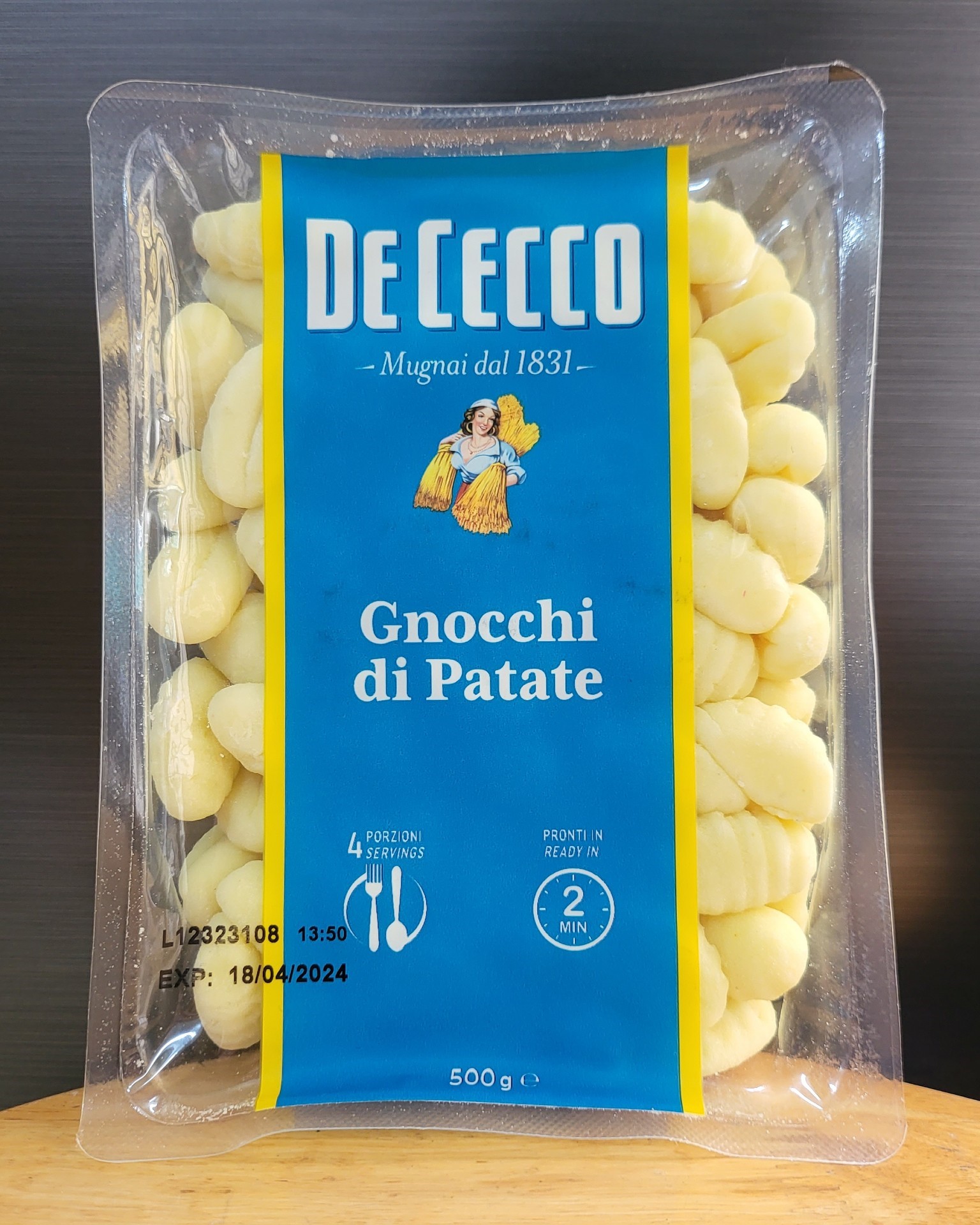 De cecco - hộp 500g - nui khoai tây / ý / potato gnocchi