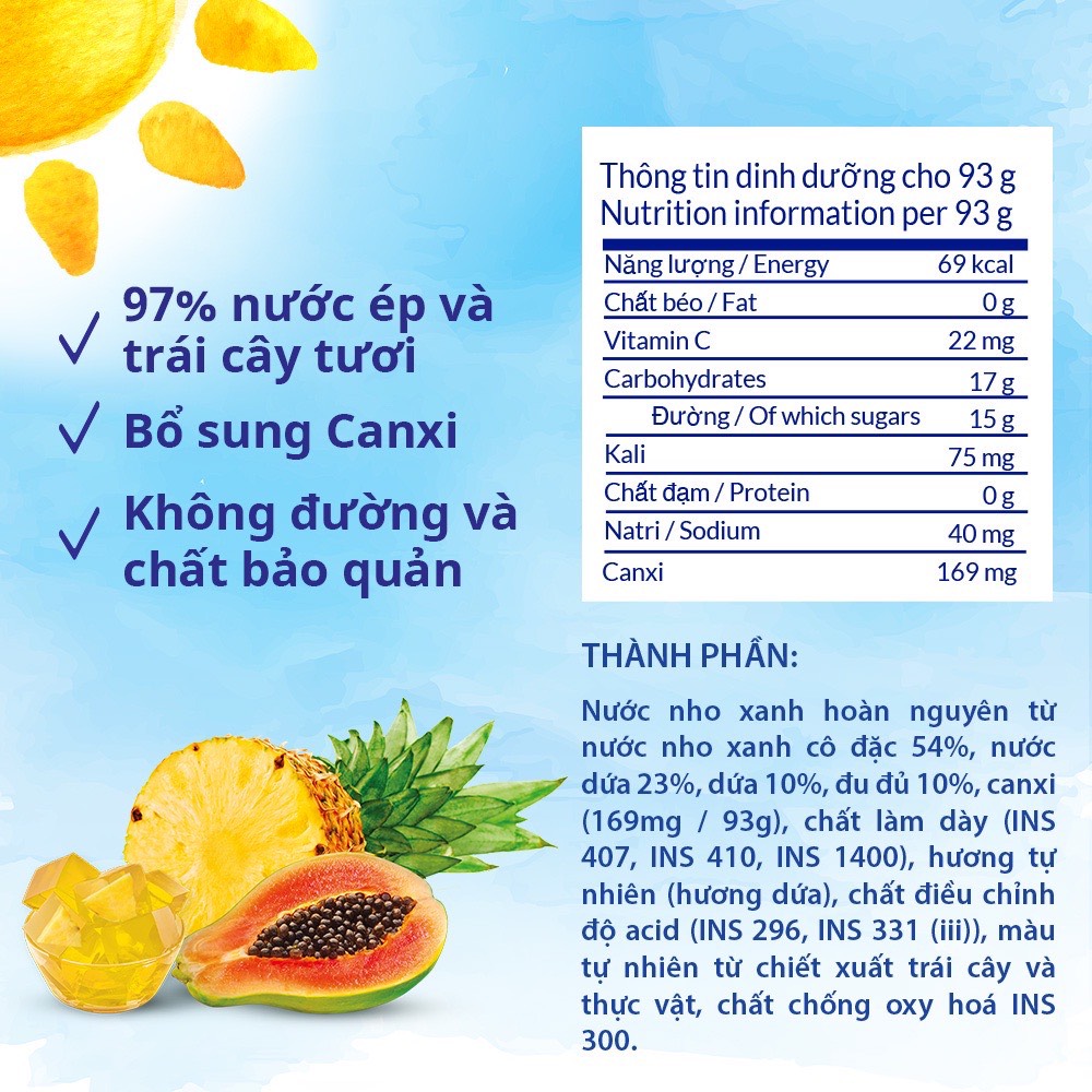 Thạch Trái Cây Từ Nước Ép Dứa Dole
