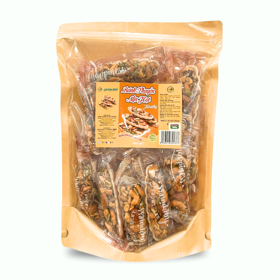 BÁNH THUYỀN MIX HẠT TÂN LỘC PHÁT BỊCH 500G