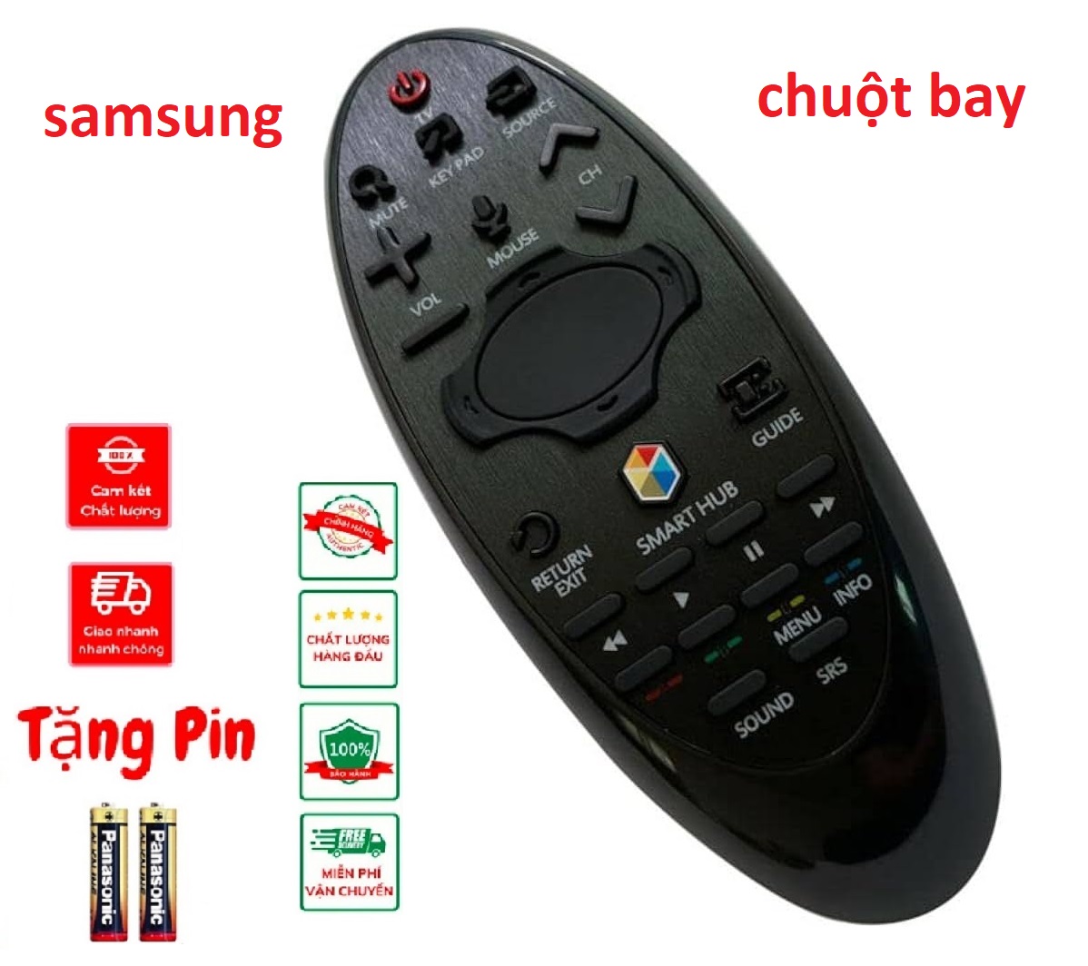 Điều khiển tivi samsung chuột bay, cam kết hàng chuẩn