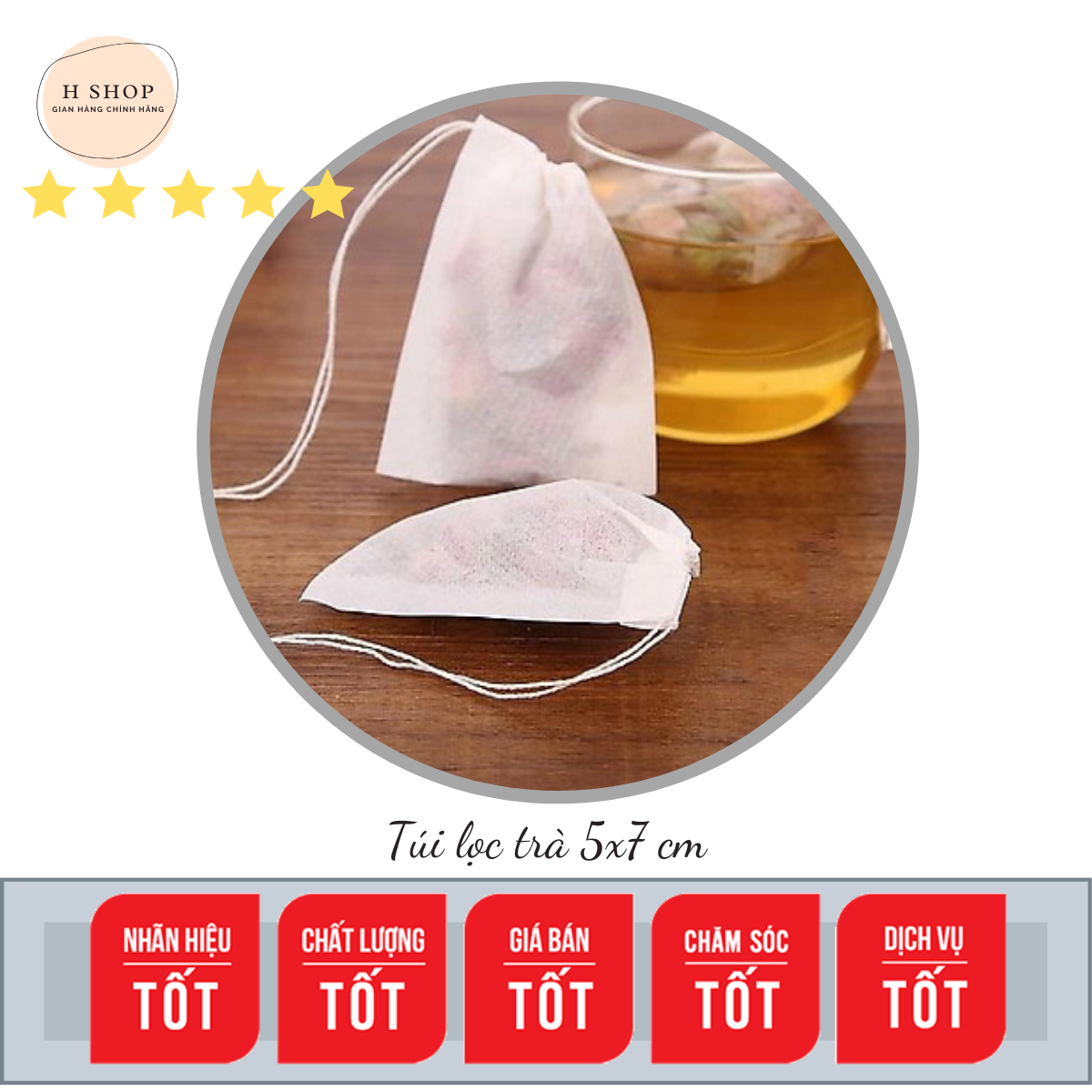 Combo 10 PCs 5x7 cm non-woven fabric tea bags coffee, food filter packing bags