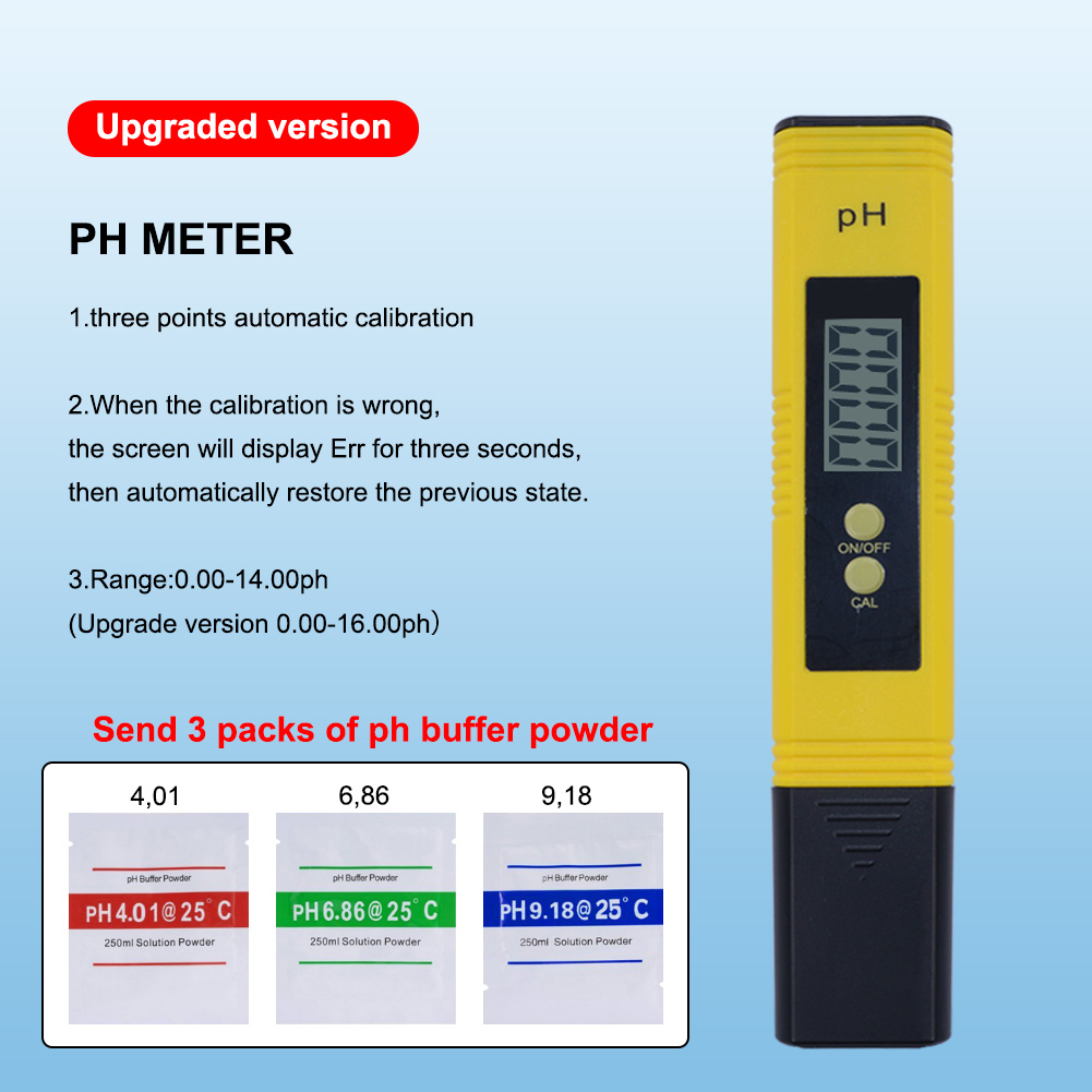 Digital PH Meter Acidity Tester Accuracy 0.01 PH Tester Aquarium Pool Water Quality meter