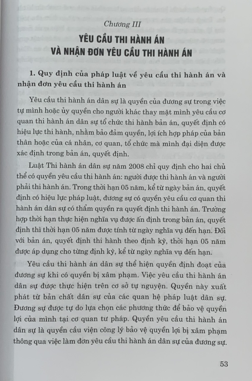 Pháp Luật Về Thủ Tục Thi Hành Án Dân Sự