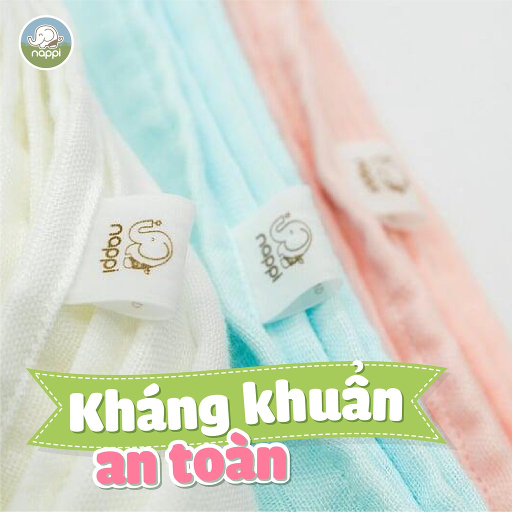 SET 6 KHĂN SỮA NAPPI 30x30cm SỢI TRE