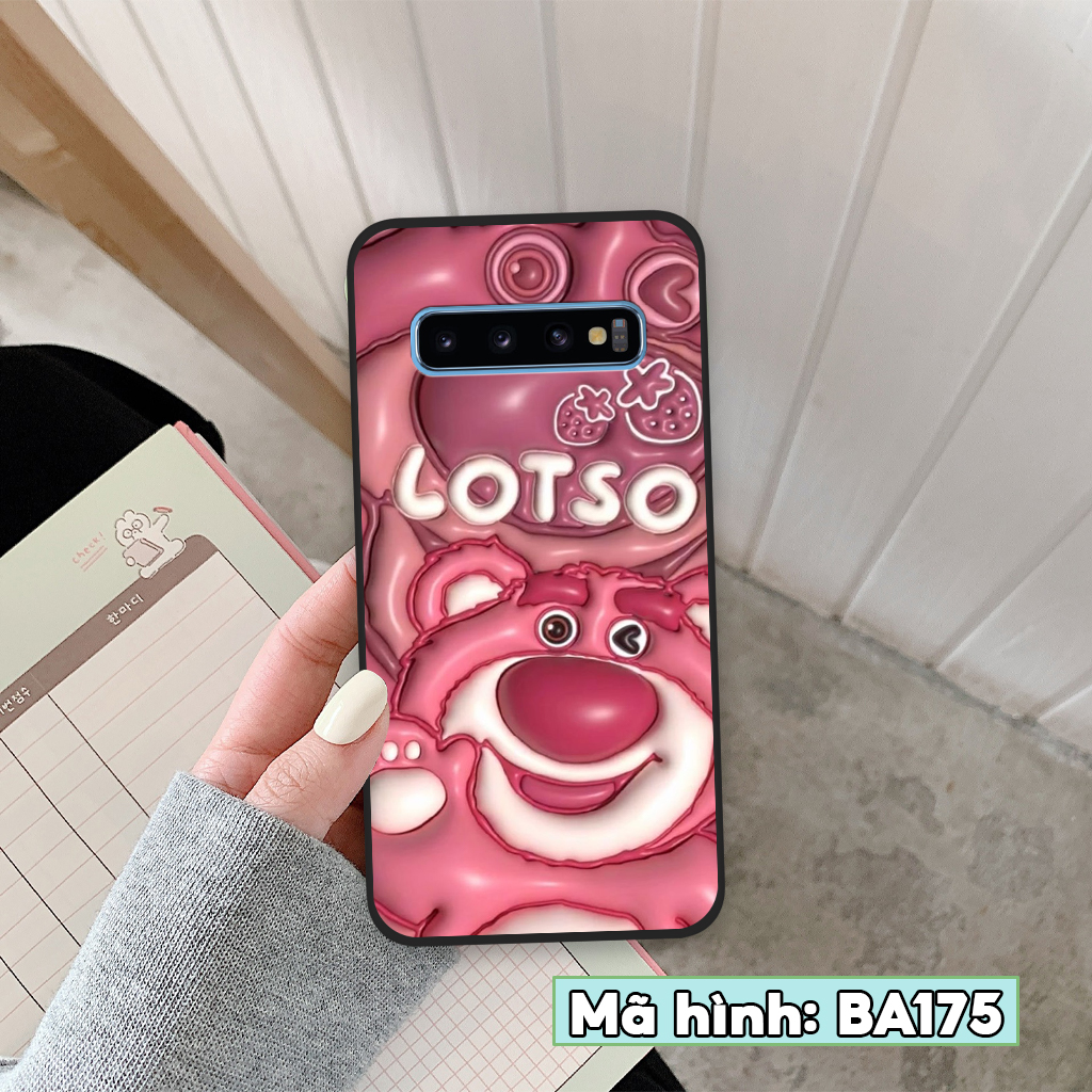 Ốp lưng samsung galaxy s10 / s10 5g / s10 plus / s10+ / s10e, ốp điện thoại samsung hình 3d gấu nâu gấu lottso