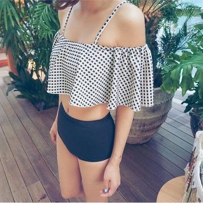 Đồ bơi nữ voan bèo chấm bi- Set bikini 2 mảnh (ảnh thật)