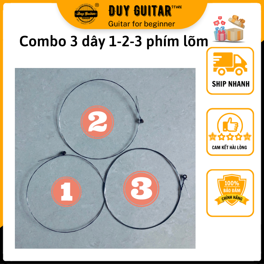 Combo 3 wire retail guitar strings concave keys number 1 2 3 for sound reverberation smell spend for guitar barrel concave keys đờn CA amateurs improved pay-guitar accessories single guitar store