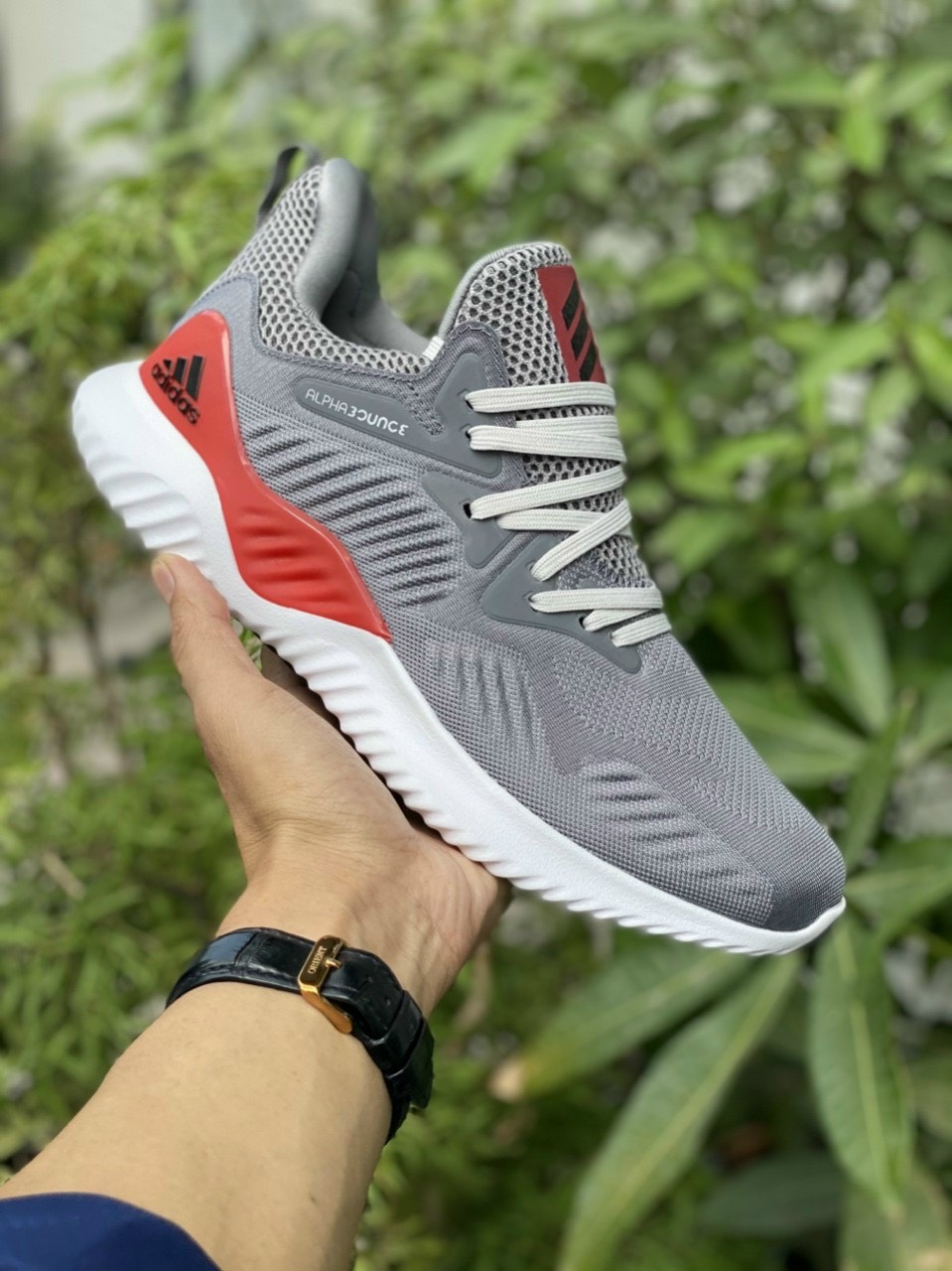 Giày thể thao Adidas Alphabounce Beyond Xám Đỏ