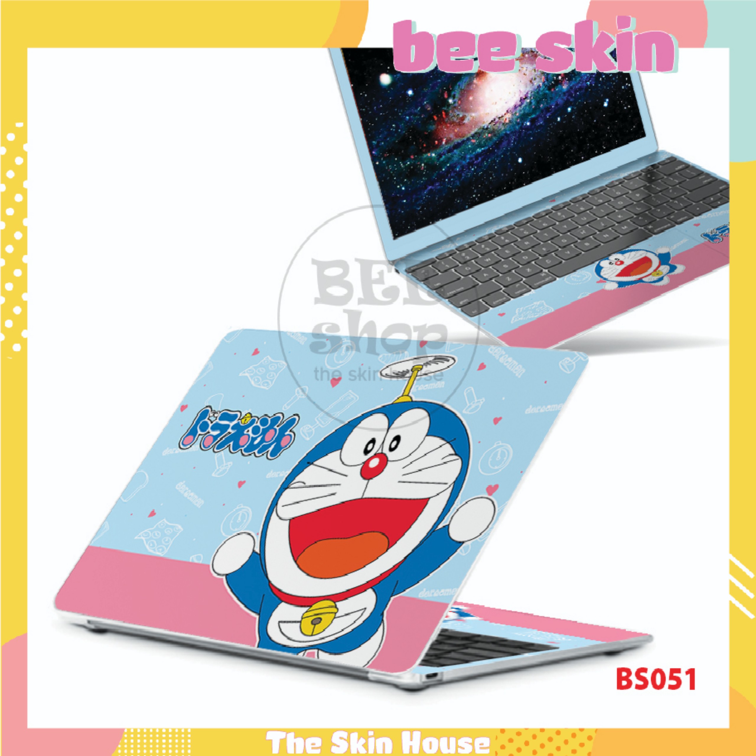 [07 themes Doreamon] Skin, sticker, decal laptop for all brand laptop Macbook/Asus/Acer/Hp/Dell/Lenovo/Toshiba/....beeskin_decaldanlaptop