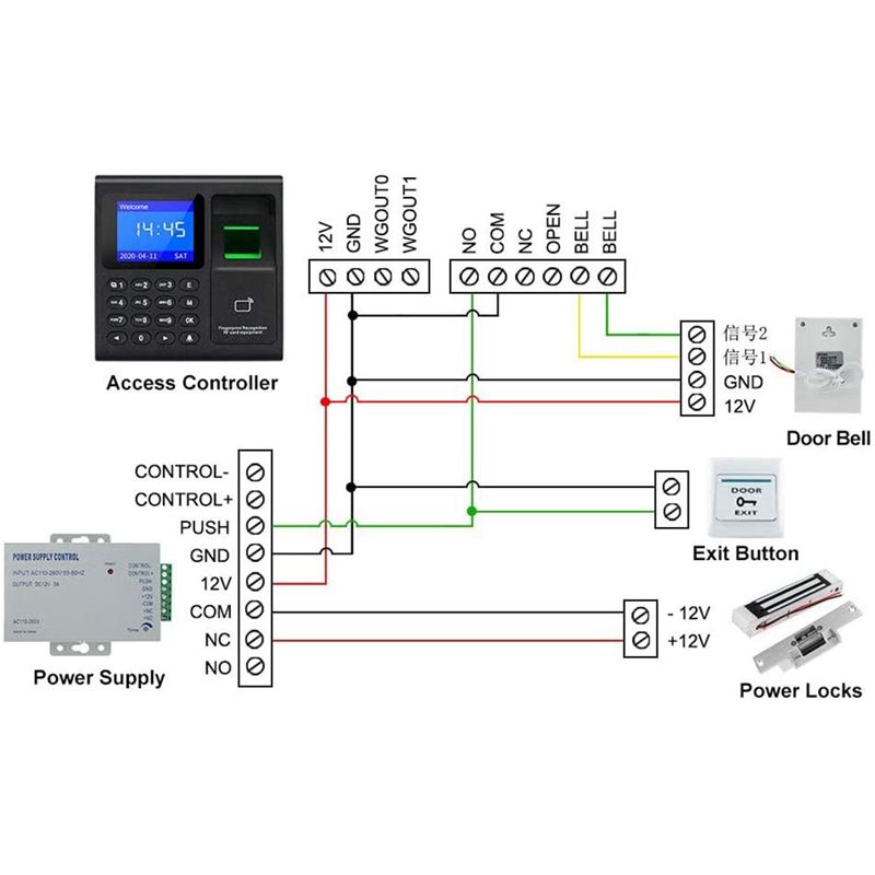 Biometric RFID Access Control System RFID Keypad USB Fingerprint System Electronic Time Clock Attendance Machine máy thẻ thời gian
