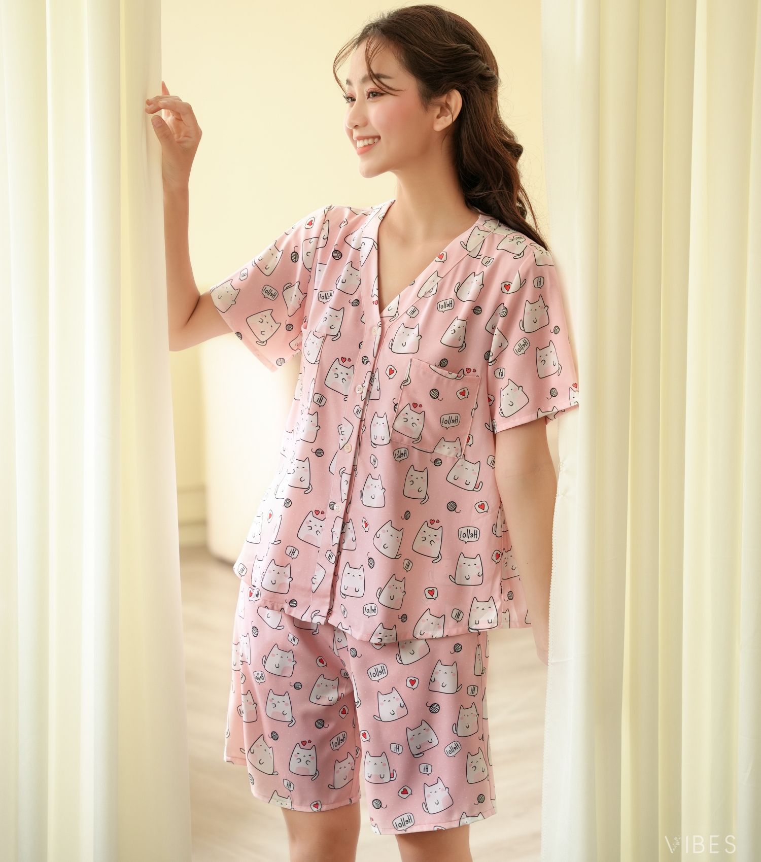 VIBES Pijama lửng Minnie Py Set