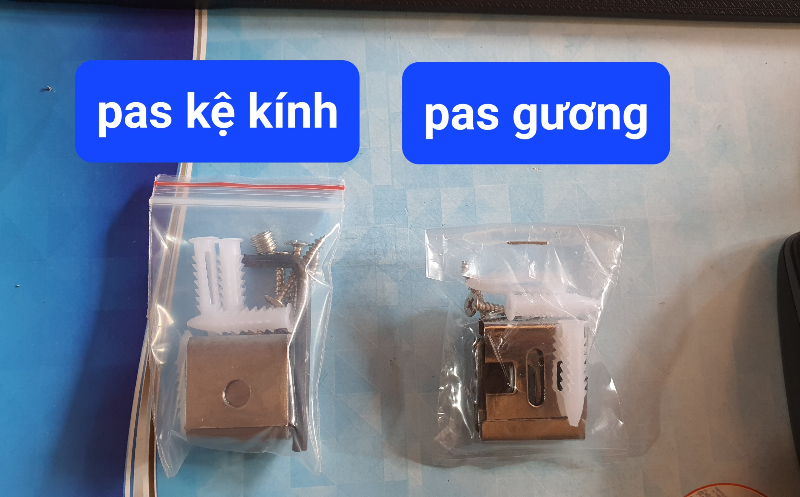 Bộ Pát Bát Chữ U Đỡ Kệ Kính Pát Pas Bát Đỡ Gương Cài Gương Kẹp Gương Nhà Tắm