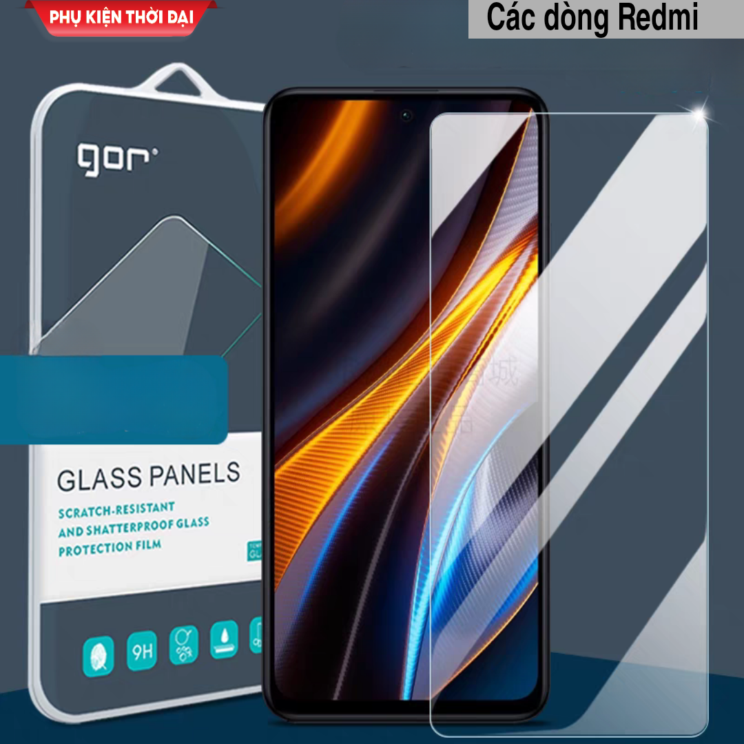 Cường lực gor redmi note 9s / note 9 pro / note 10 pro / note 11 pro / note 12 pro 4g / note 12 pro 5g / note 13 pro 5g trong suốt 9h / 2.5d trơn mượt