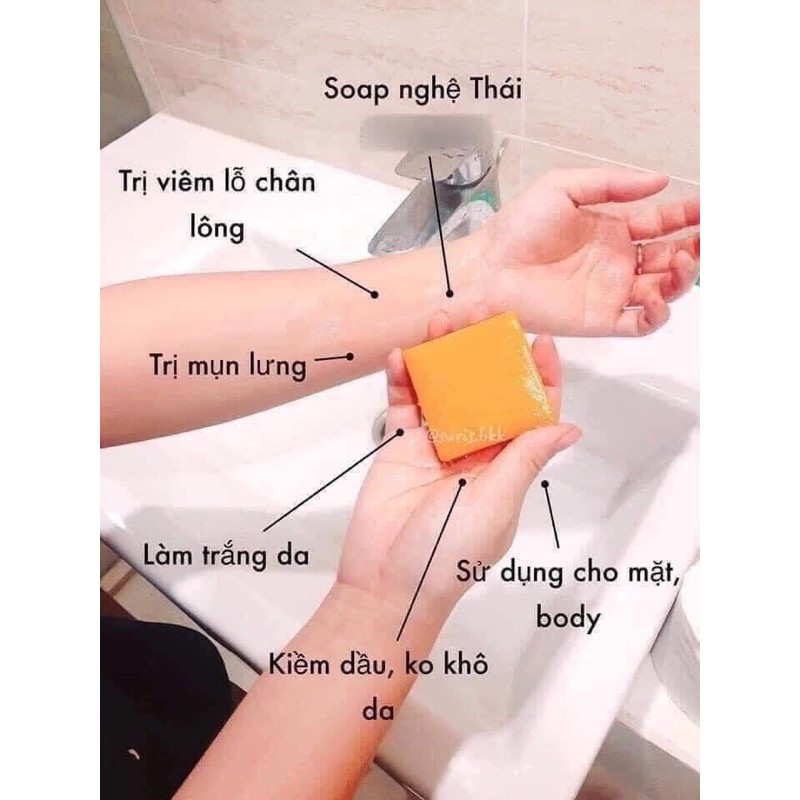 Xà Phòng / Xà Bông Tắm Nghệ Thái Lan