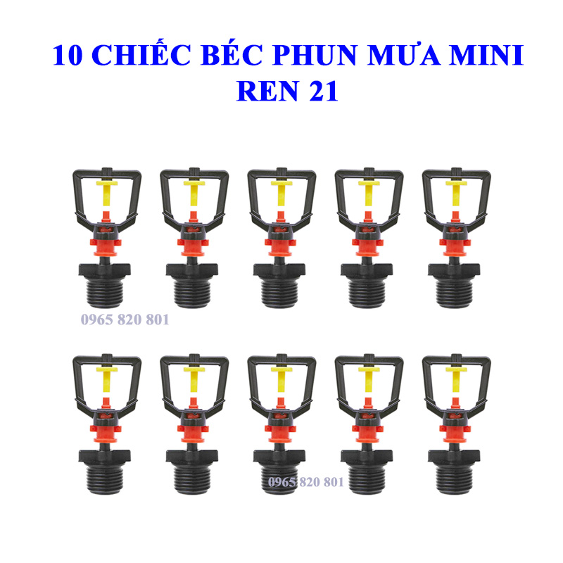 Bịch 10 Béc Tưới Cây Phun Sương Hạt Nhỏ Kèm Nối Ren 21 Tưới Lan, Cây Cảnh