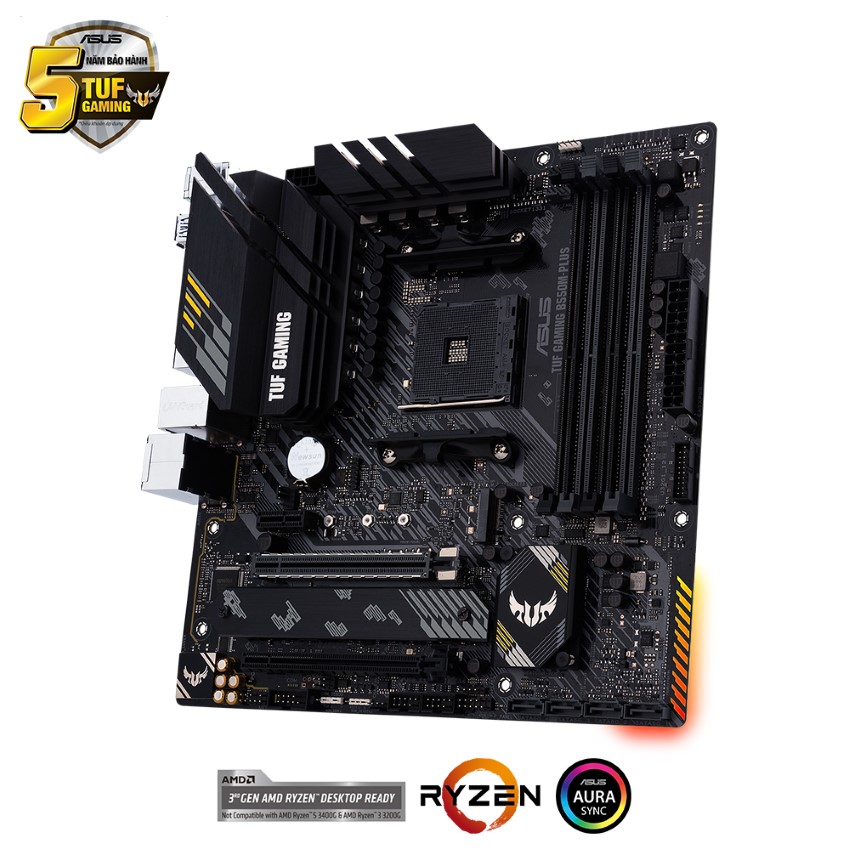 [Trả góp 0%]Mainboard ASUS TUF GAMING B550M-PLUS (AMD B550 Socket AM4 m-ATX 4 khe RAM DRR4)
