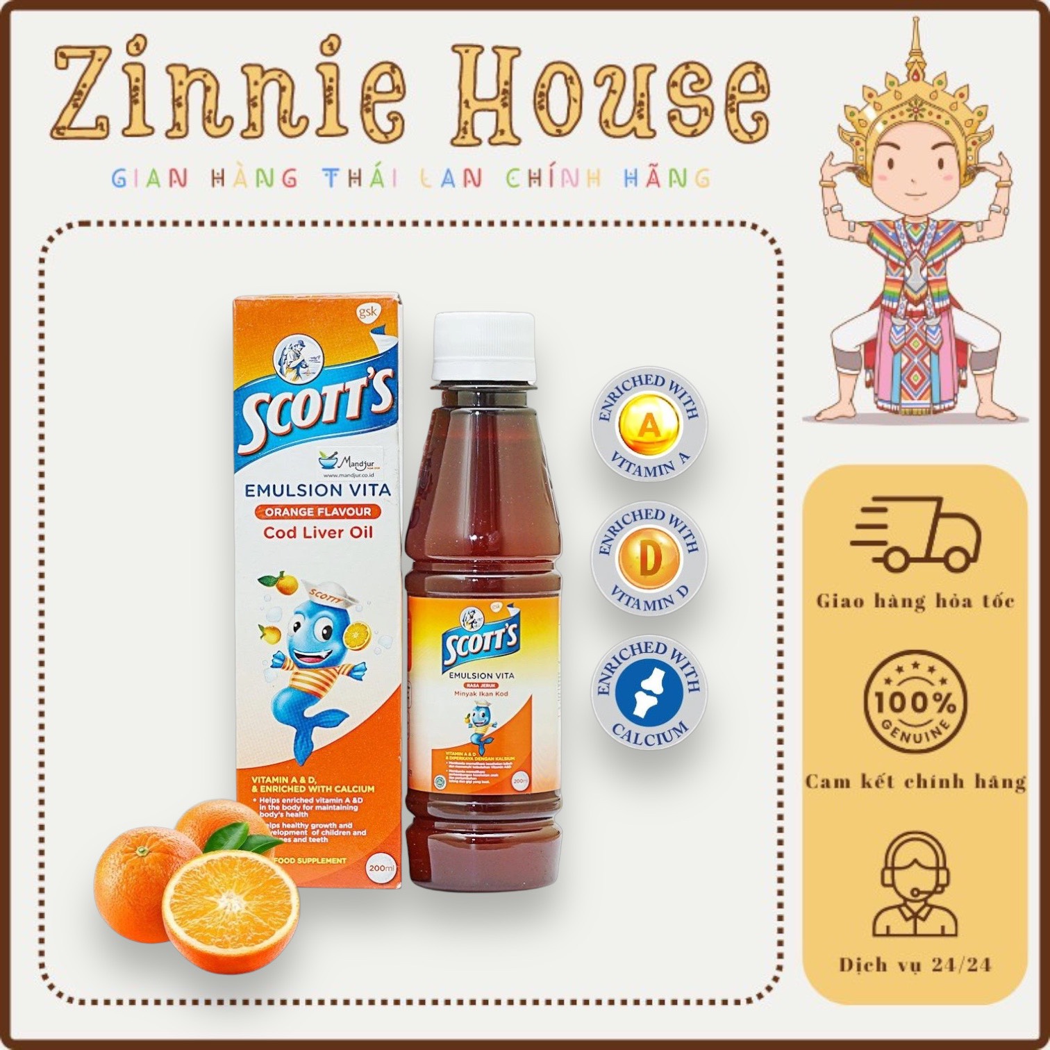 Siro con cá scott's thái lan giúp ăn ngon và hấp thụ chất dinh dưỡng