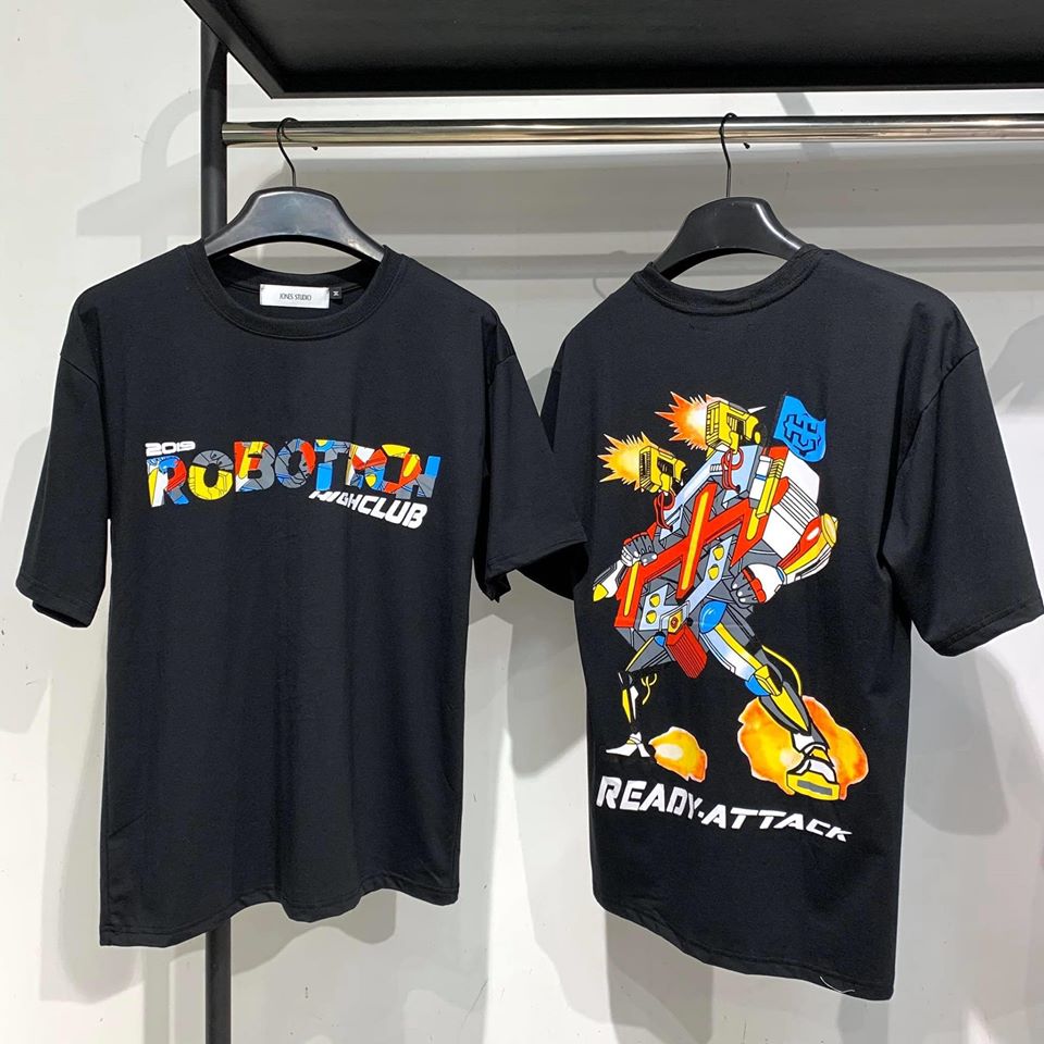 [YoloBoutique] ÁO THUN ROBOTEON UNISEX (ĐEN)
